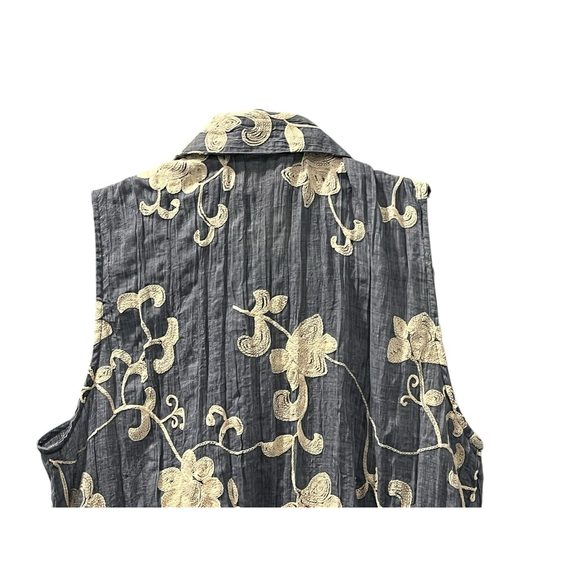 Anthropologie NWT Isabella Sinclair Floral Embroidered Sleeveless Dress Size Med - Picture 7 of 8